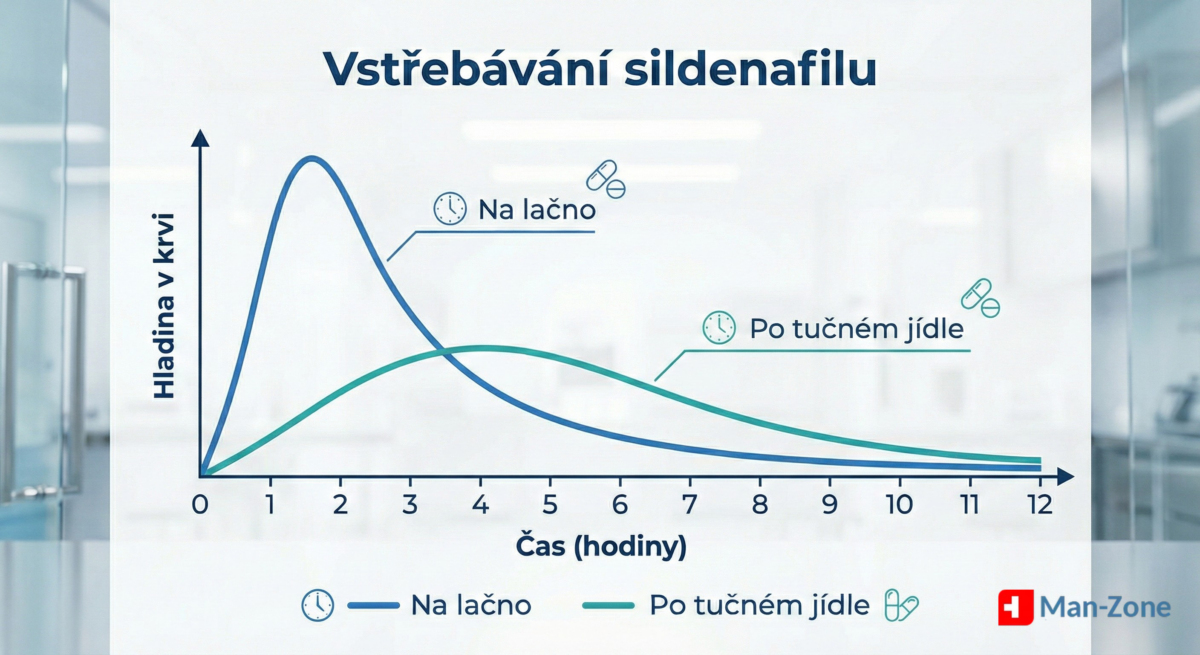graf-vlivu-potravy-na-vstrebavani-sildenafilu-farmakokinetika